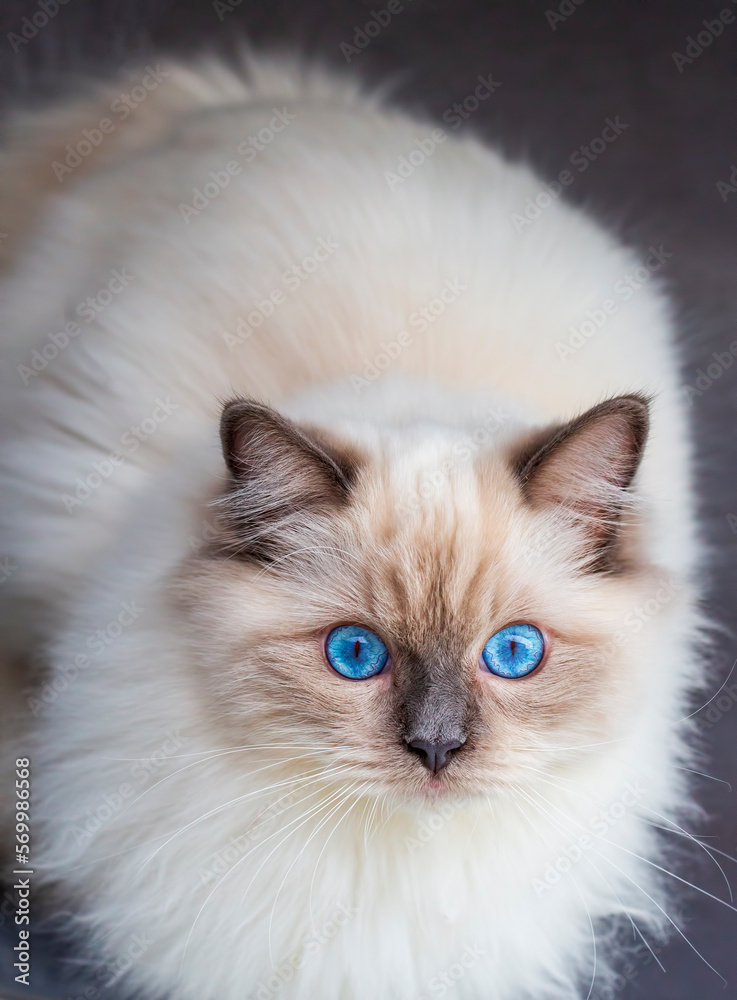 Cute pet ragdoll cat. Pet animal. Cute pet ragdoll cat. Pet animal.