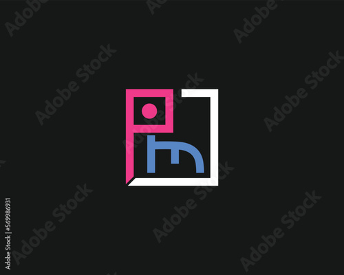 creative letter PM logo design vector template