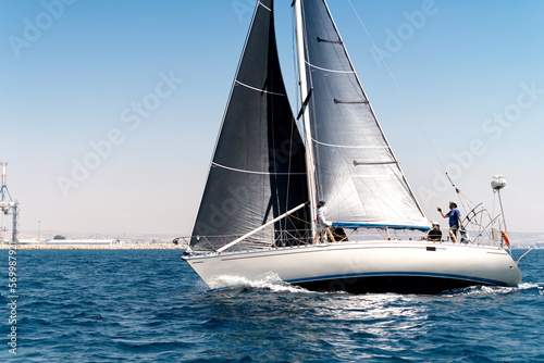 Sailboats under sail during the race © kirill_makarov