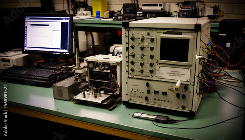 Mechatronics laboratory: A photo of a laboratory with mechatronics equipment, showcasing the integration of various engineering disciplines in the field.