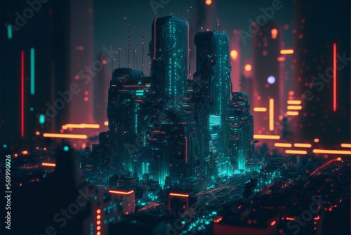 AI city skyline