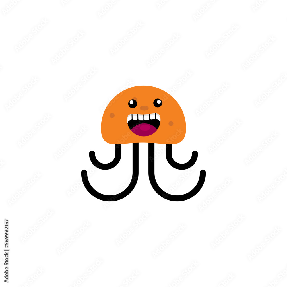 Obraz premium burger jelly cartoon logo, illustration, cartoon, silhouette for children and food and drink 