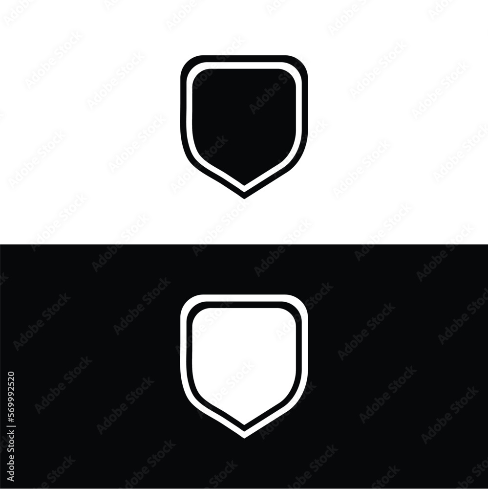Shield vector logo template design . Shield icon . Shield silhouette Shield vector logo template design . Shield icon . Shield silhouette