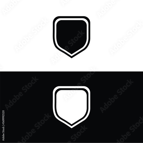 Free Download Shield vector logo template design . Shield icon . Shield silhouette  - GFXLoad