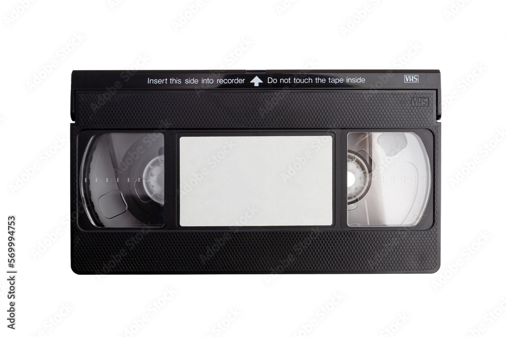 video cassette with blank label 