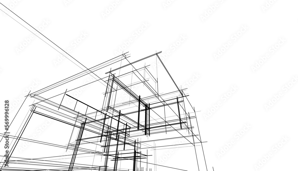 Architectural sketch of a house Architectural sketch of a house