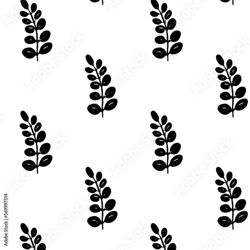 seamless pattern with flowers and floral elements.
