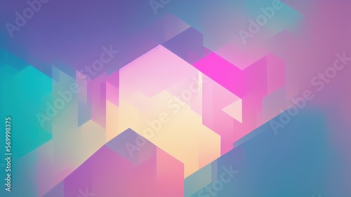 abstract colorful background with triangles - generative ai illustration
