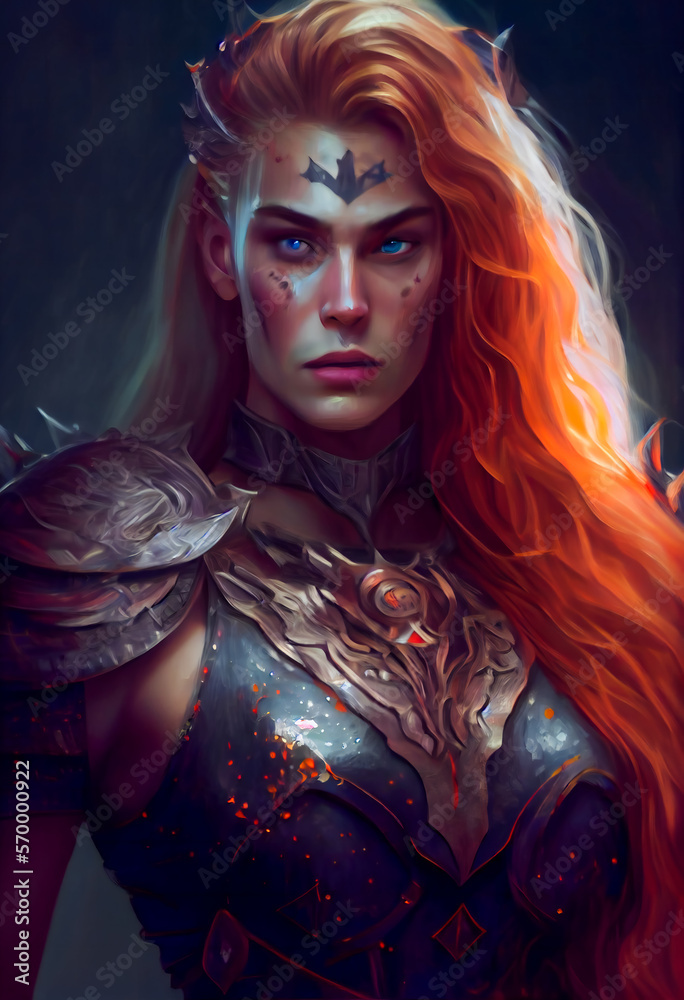Furious Female Warrior. Hostile Woman Soldier. Generative AI Furious Female Warrior. Hostile Woman Soldier. Generative AI