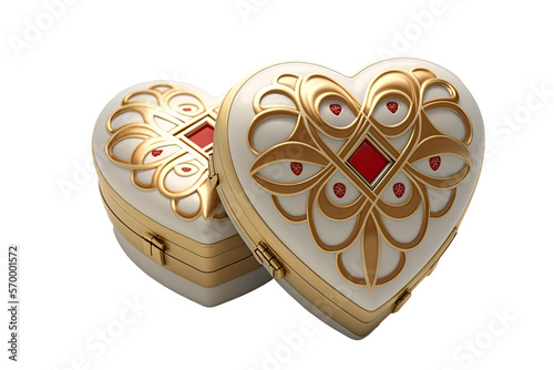 Beautiful White Gold Heart Shaped Lockets