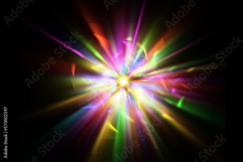 Colorful lens flares light effects