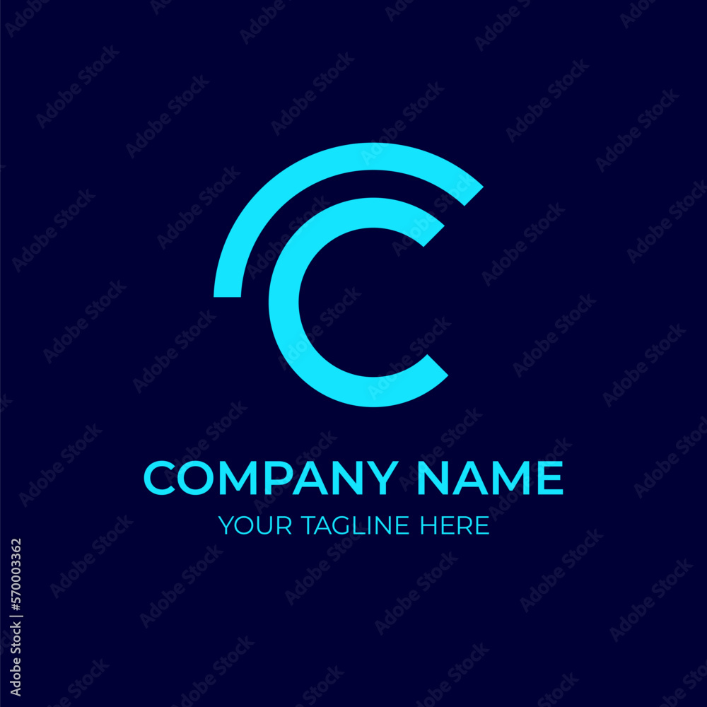 Initial letter C logo. Logo vector design. Isolated. Initial letter C logo. Logo vector design. Isolated.