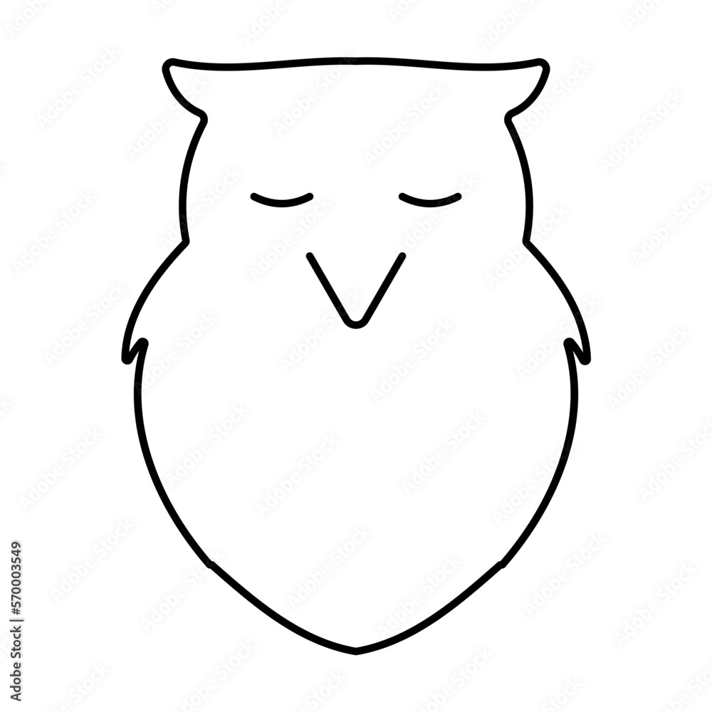 owl icon on white background, vector illustration.