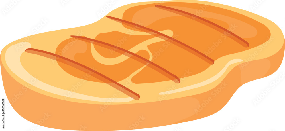 Roasted sirloin steak cartoon icon Bbq meat Roasted sirloin steak cartoon icon Bbq meat