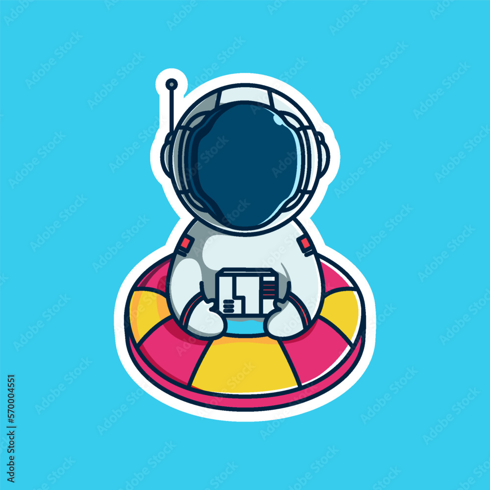 cute astronaut with swing ring float cute astronaut with swing ring float