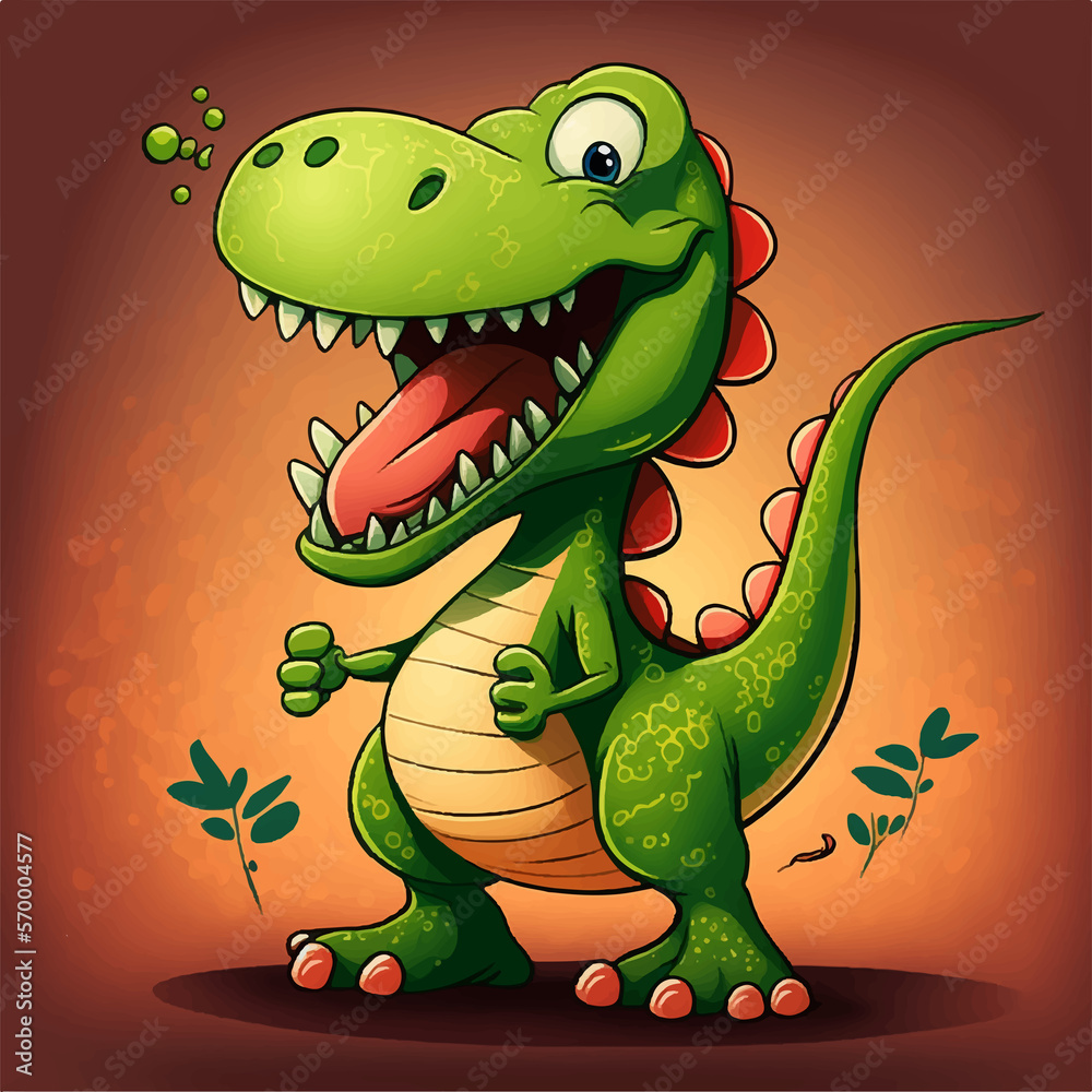 Fototapeta premium Dinosaur picture for kids