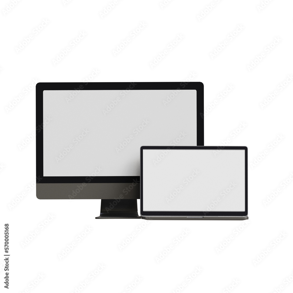 Apple Mac and iPad mockup 3D Icon Apple Mac and iPad mockup 3D Icon