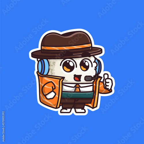 cute detective sushi customer service