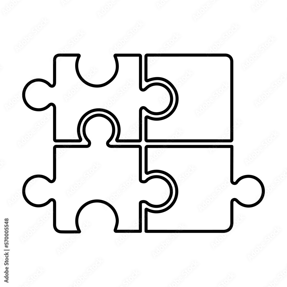 puzzle icon on white background, vector illustration. puzzle icon on white background, vector illustration.