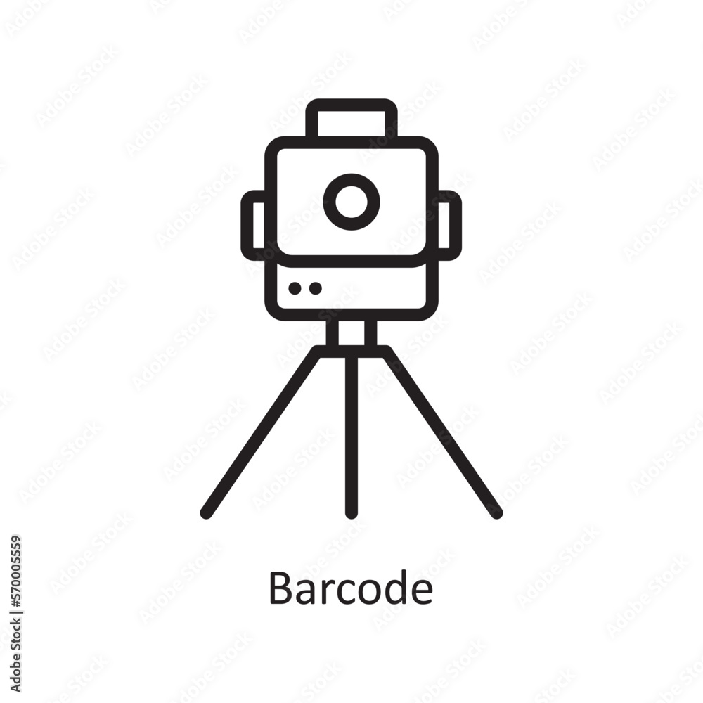 Barcode Vector Outline Icon Design illustration. Engineering Symbol on White background EPS 10 File Barcode Vector Outline Icon Design illustration. Engineering Symbol on White background EPS 10 File