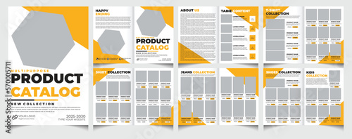 Multipurpose company product catalogue design template, clean and modern furniture catalog brochure design.