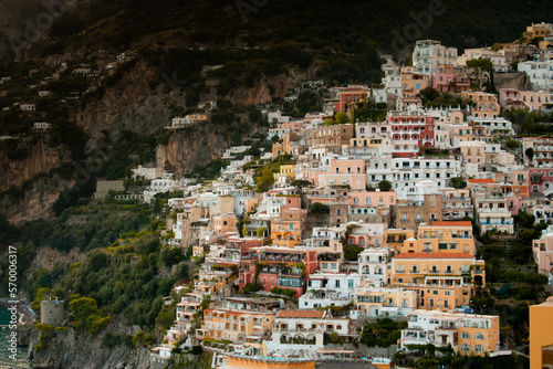 Summer sunset architecture landscape in Positano, Italy © landscapeaway