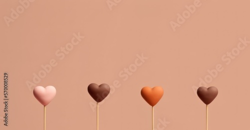 Heart Cake Pops. Created using generative AI and image-editing software.