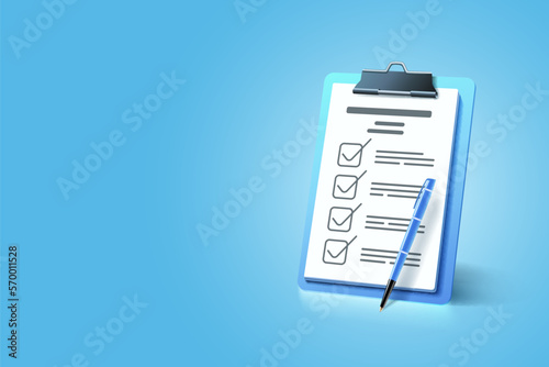Clipboard communication, management service page, business paper. Vector