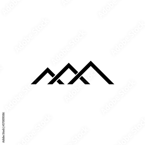 Top wood roof icon icon isolated on white background.