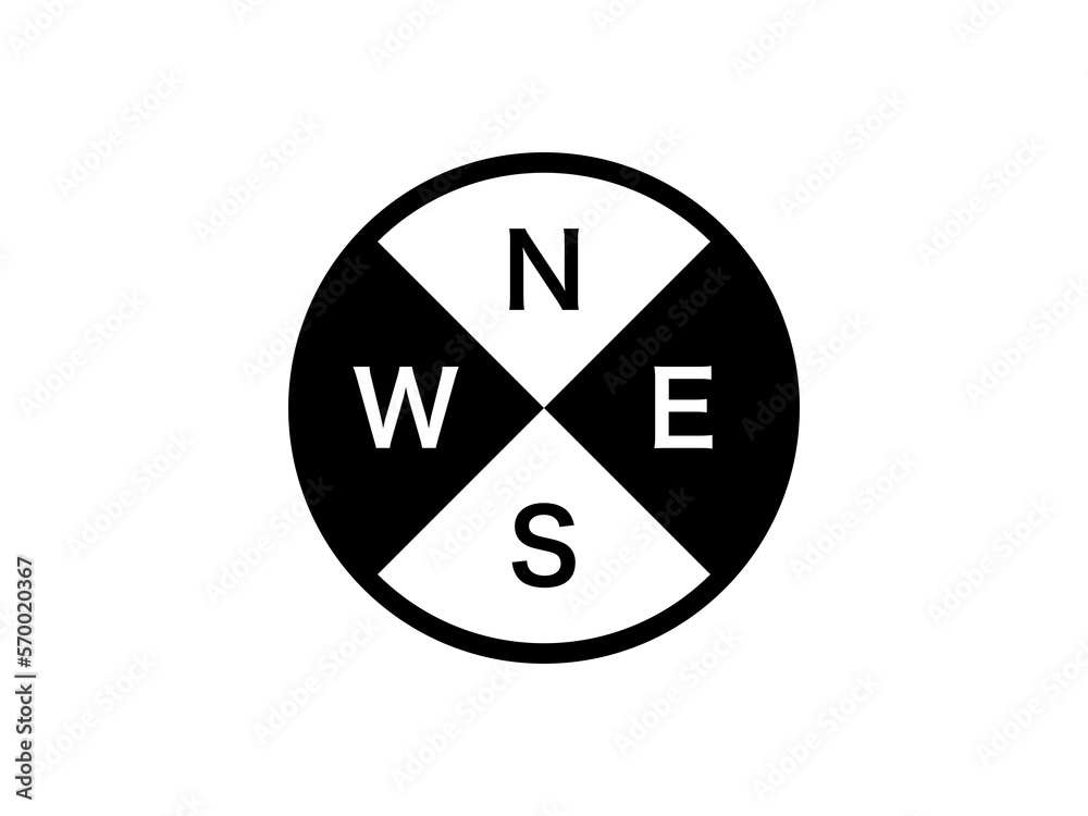 NEWS方位アイコンB:黒 NEWS方位アイコンB:黒