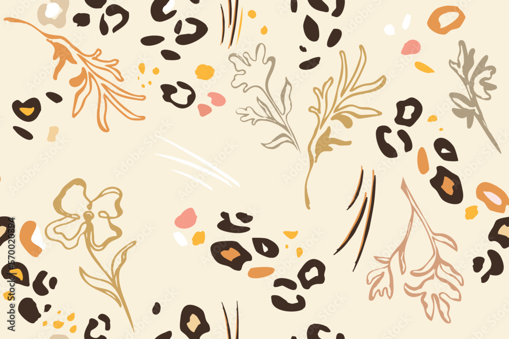 Botanical background. abstract field plants. .spots skin leopard. Hand drawn summer tropical background. Sketchy drawing of black and pastel colors. Botanical background. abstract field plants. .spots skin leopard. Hand drawn summer tropical background. Sketchy drawing of black and pastel colors.