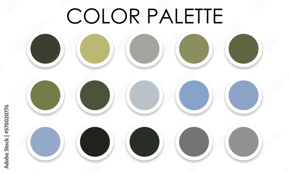 Large color palette. Season trend. Vector illustration