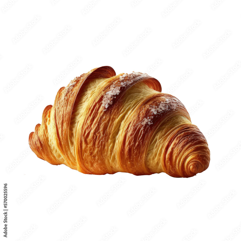 Fresh Croissant Isolated Illustration Generative AI Fresh Croissant Isolated Illustration Generative AI