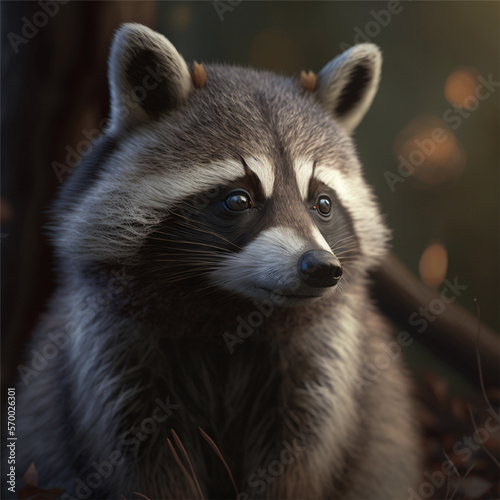 A racoon portrait © Laouli