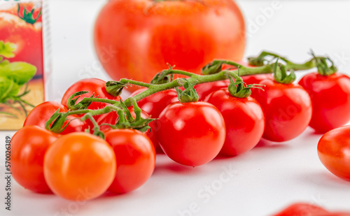 tomatoes on a white background
