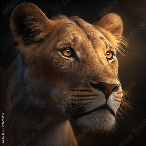 A lioness portrait photo