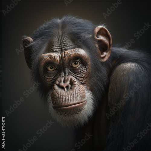 A Chimpanzee portrait © Laouli