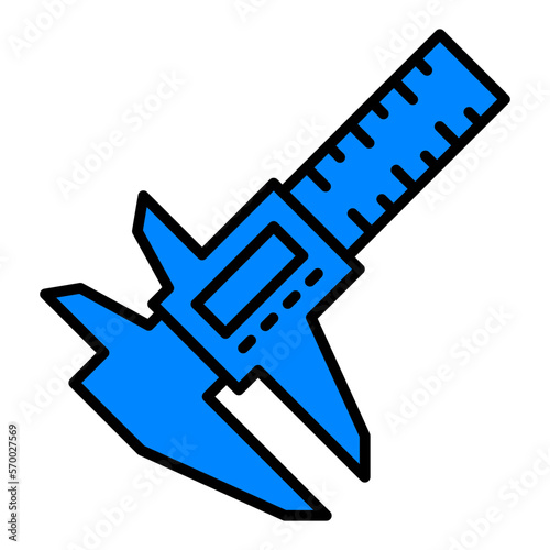 Caliper Filled Line Icon