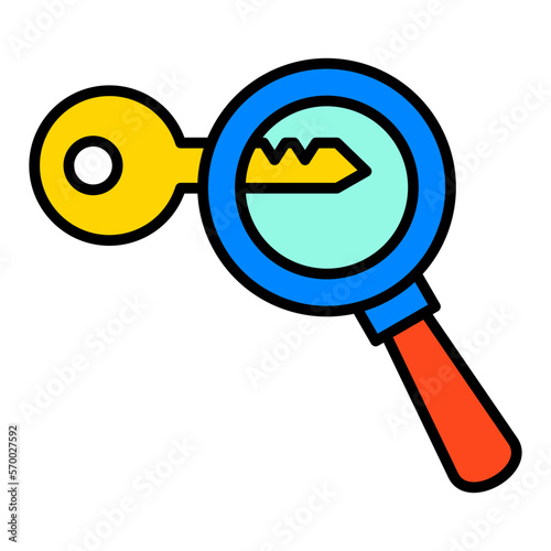 Magnifying Glass Filled Line Icon