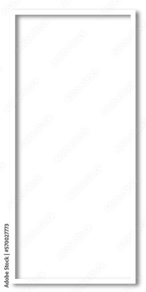 illustrazione di cornice rettangolare bianca con ombra su sfondo trasparente illustrazione di cornice rettangolare bianca con ombra su sfondo trasparente