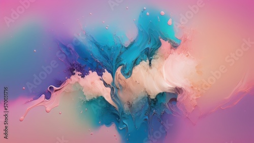 abstract watercolor background with splashes - generative ai illustration