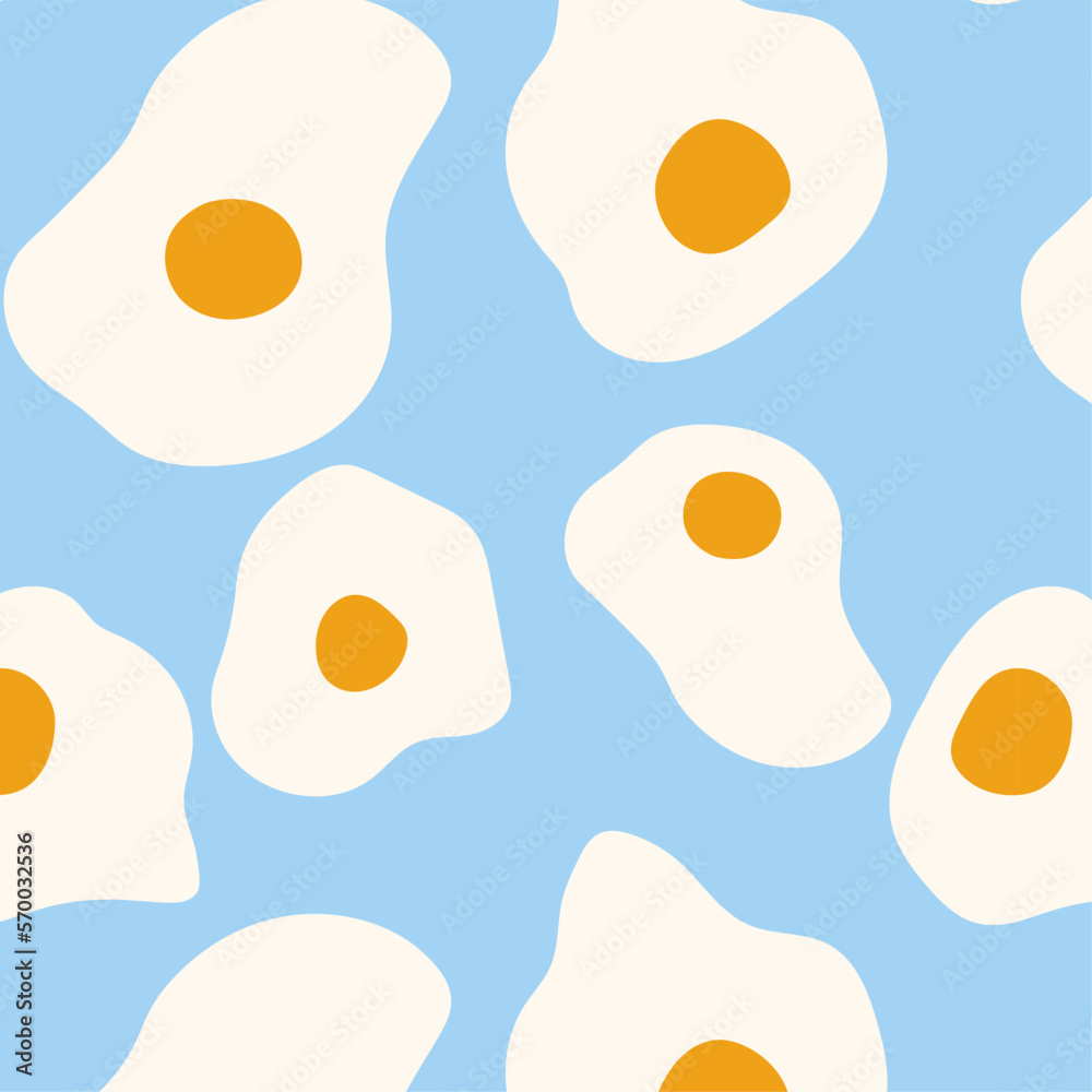 seamless pattern with scrambled eggs