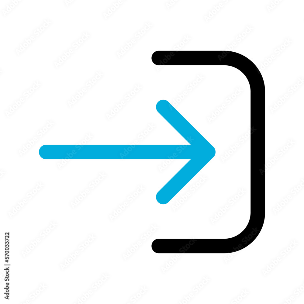 Log in icon line isolated on white background. Black flat thin icon on modern outline style. Linear symbol and editable stroke. Simple and pixel perfect stroke vector illustration. Log in icon line isolated on white background. Black flat thin icon on modern outline style. Linear symbol and editable stroke. Simple and pixel perfect stroke vector illustration.
