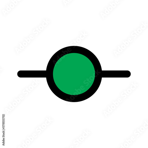 Git commit icon line isolated on white background. Black flat thin icon on modern outline style. Linear symbol and editable stroke. Simple and pixel perfect stroke vector illustration.