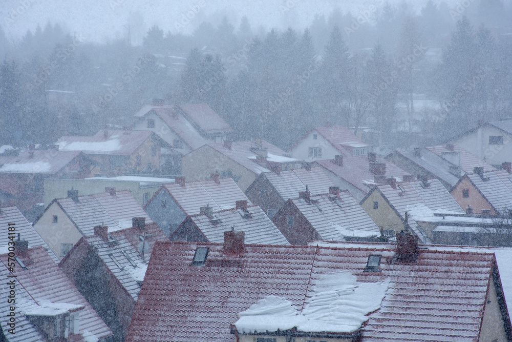 Śnieg w miasteczku