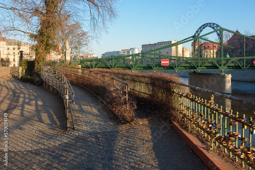 Obraz na płótnie Wrocław - Bulwar Piotra Włostowica i most Tumski w salonie