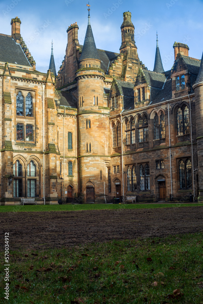 Fototapeta premium A Scottish university on a winter morning 