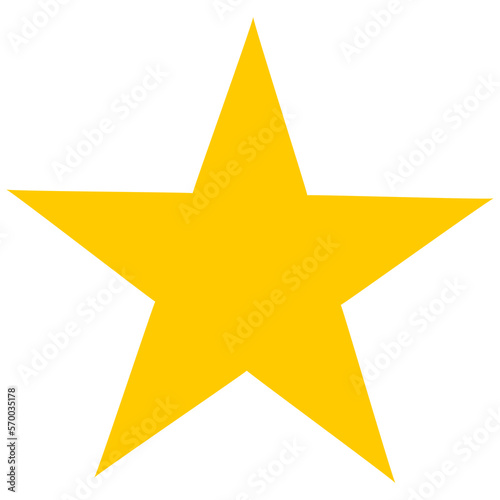 Yellow star icon isolated on white background  golden star shape  flat icon for apps and websites  illustration vector