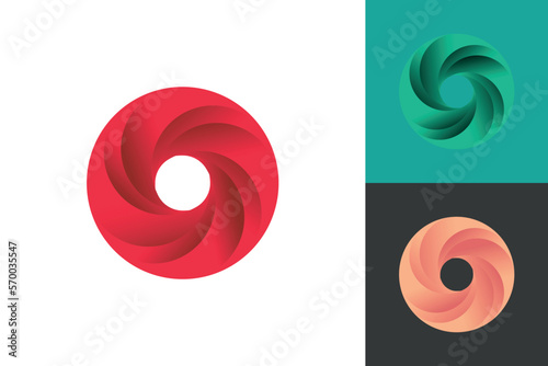 Colorful Gradient O Logo Collection