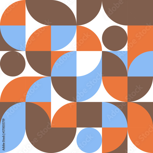 Abstract geometric pattern design in retro style Vector illustration colorful neo poster grid with geometrical shapes modern flyer background Scandinavian or Swiss prints of rectangles squares minimal